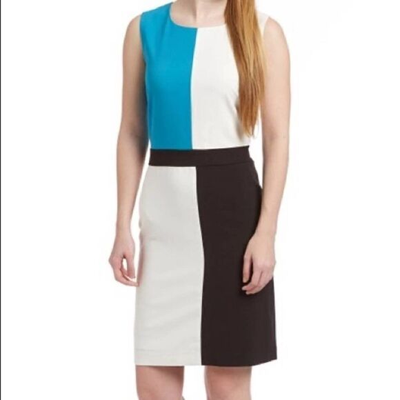 Samuel Dong Color-Block Sleeveless Dress - Picture 1 of 8
